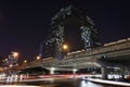 CCTV Headquartes at night, Beijing, China